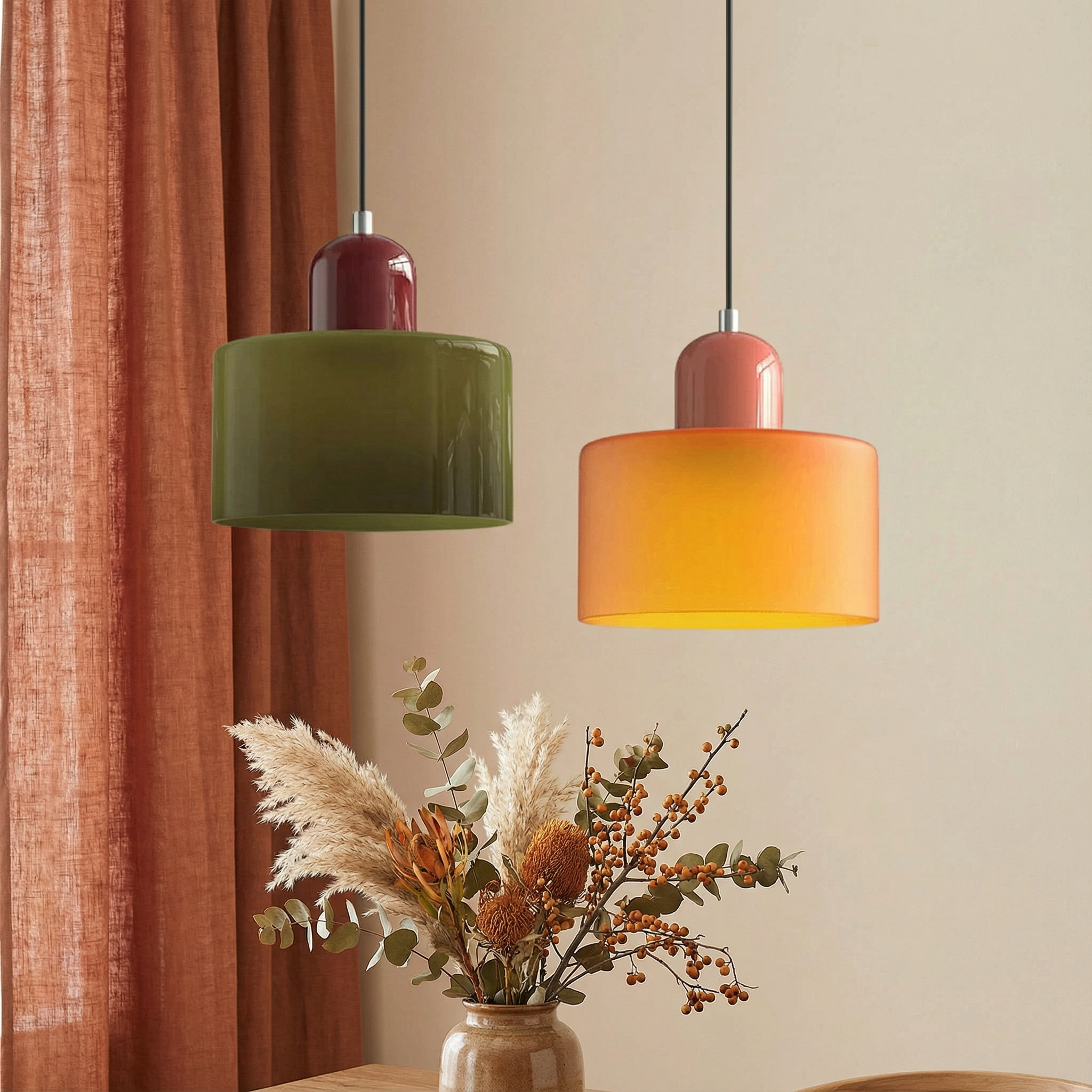 AetherGlow Modern Elegant Glass Pendant Lighting For Kitchen Island