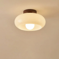 Lumen Atria Elegant Minimalist Cream Flush Mount Ceiling Light Fixture